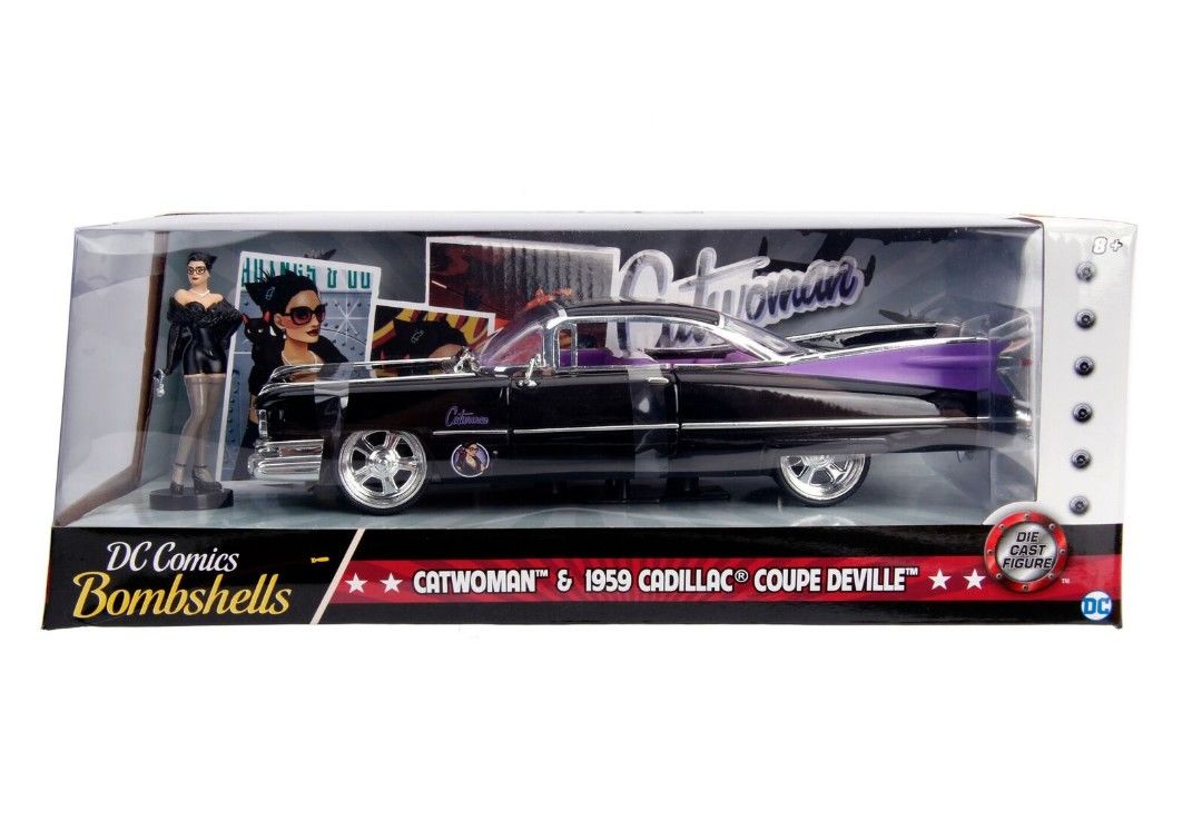 Jada 1/24 \"DC Comics Bombshells\" 1959 Cadillac with Catwoman