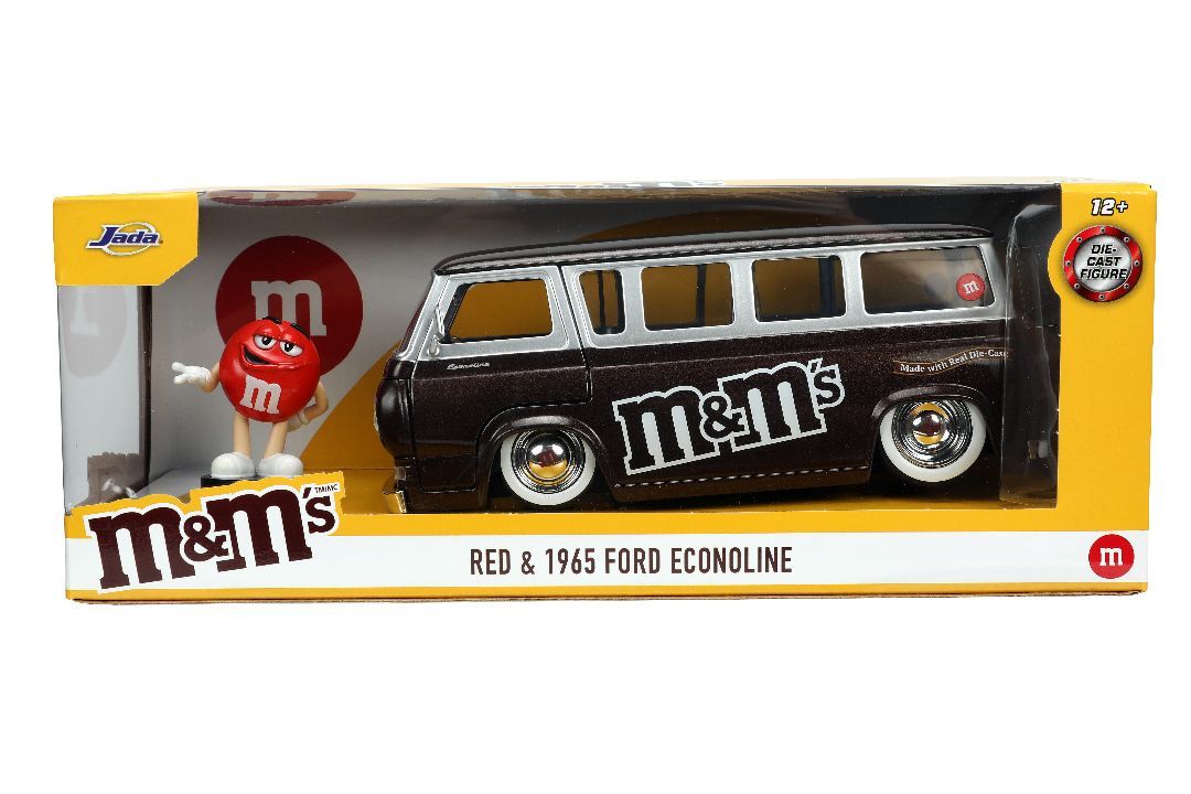 Jada 1/24 Scale 1965 Ford Econoline Van with Red M&M\'s Diecast