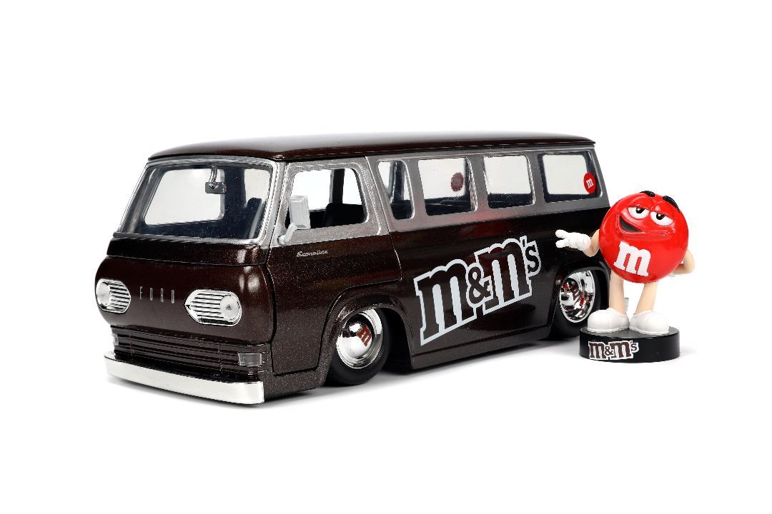 Jada 1/24 Scale 1965 Ford Econoline Van with Red M&M\'s Diecast