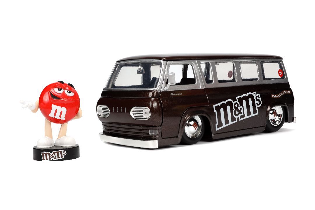 Jada 1/24 Scale 1965 Ford Econoline Van with Red M&M\'s Diecast