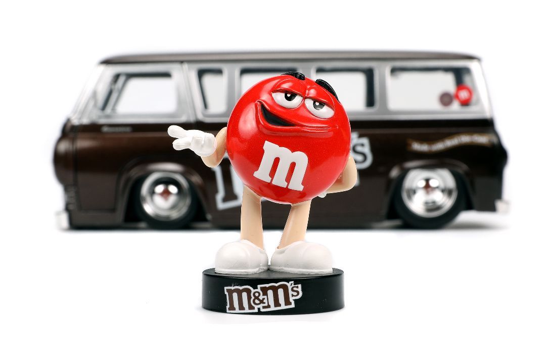 Jada 1/24 Scale 1965 Ford Econoline Van with Red M&M\'s Diecast