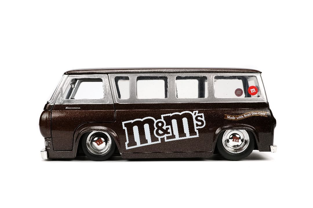 Jada 1/24 Scale 1965 Ford Econoline Van with Red M&M\'s Diecast