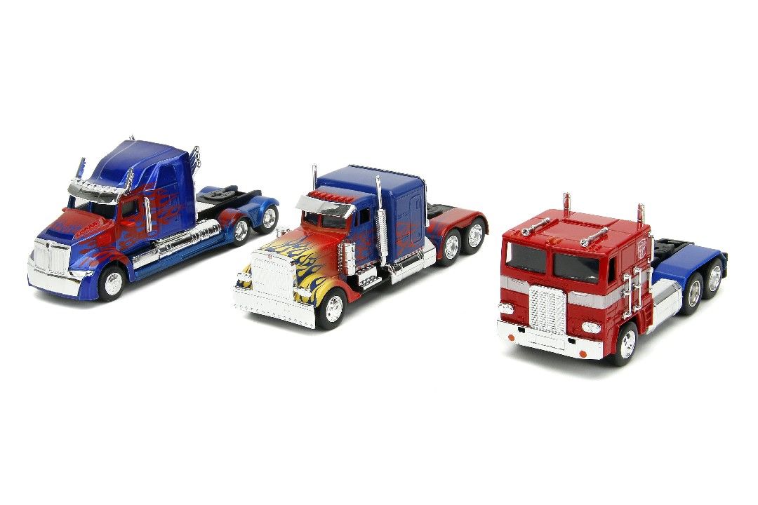 Jada 1/32 Scale Transformers 3-Pack G1, T1, T5 Optimus Prime