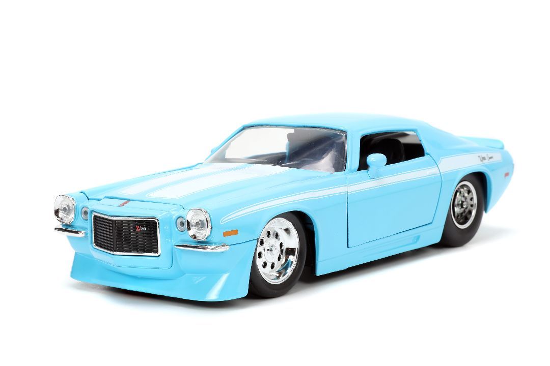 Jada 1/24 Scale \"BIG TIME Muscle\" 1971 Chevy Camaro Light Blue