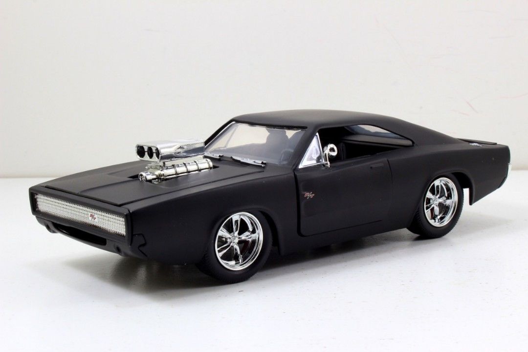 Jada 1/24 Scale \"Fast & Furious\" 1970 Dodge Charger - Matte Bl