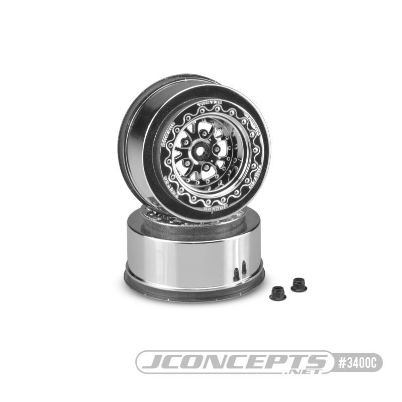 JConcepts Tactic 2.2 X 3.0\" Rear Drag Wheels (12mm Hex) (Chrome