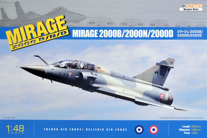 Kinetic 1/48 Scale Mirage 2000 B/D/N Model Kit