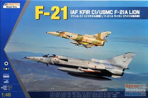 Kinetic 1/48 Scale F-21 IAF KFIR C1 / USMC F-21A Lion Model Kit