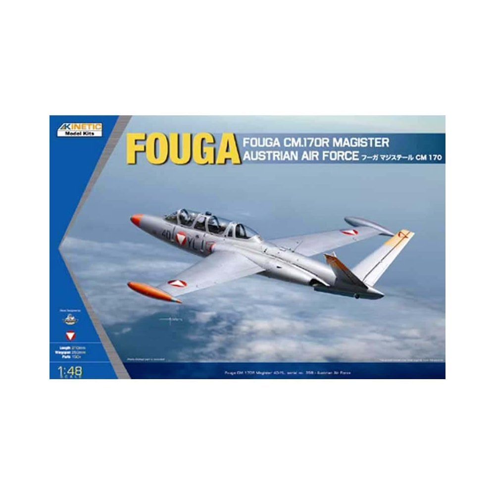 Kinetic 1/48 Scale Fouga CM 170R Magister Austrian Air Force