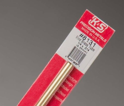 K & S Engineering 8131 Round Brass Tube 1/4\"