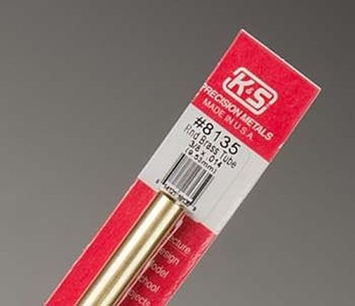 K & S Engineering 8135 Round Brass Tube 3/8\"