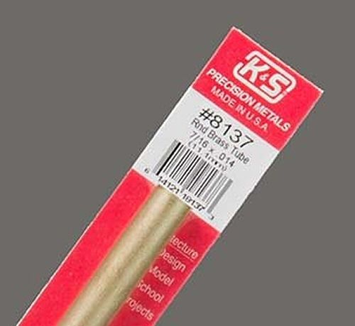 K & S Engineering 8136 Round Brass Tube 13/32\"