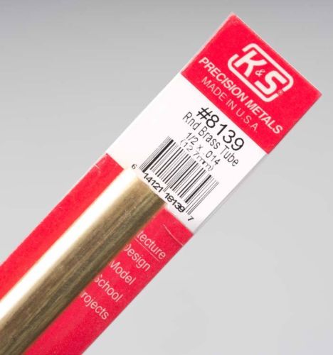 K & S Engineering 8139 Round Brass Tube 1/2\"