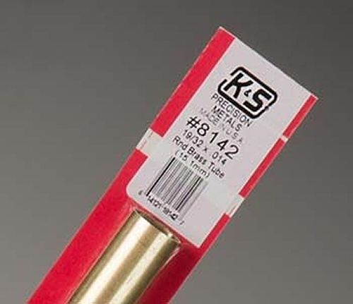 K & S Engineering 8142 Round Brass Tube 19/32\"