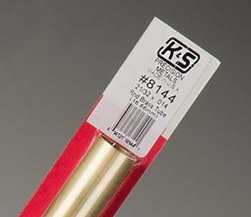 K & S Engineering 8144 Round Brass Tube 21/32\"