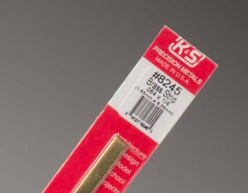 K & S Engineering 8245 Brass Strip .064X1/4\"