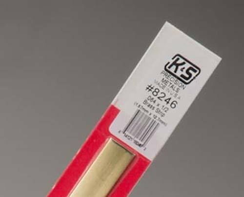 K & S Engineering 8246 Brass Strip .064X1/2\"