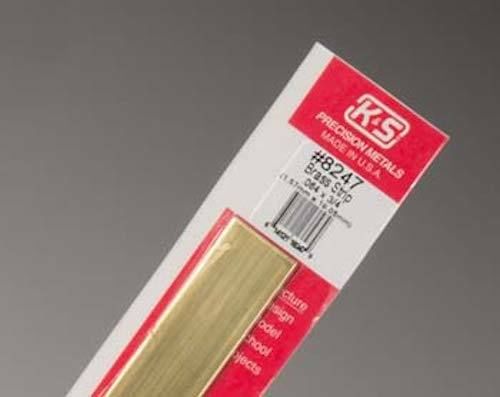 K & S Engineering 8247 Brass Strip .064X3/4\"