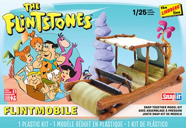 Lindberg 1/25 Scale Flintstones\' Flintmobile Snap Model Kit