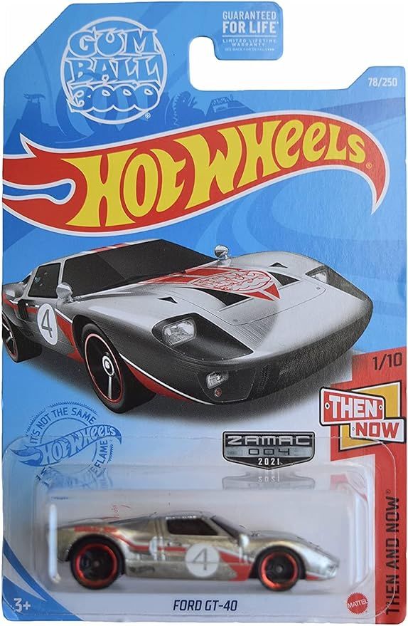 Hot Wheels - Then and Now (1/10) - Ford GT-40 - ZAMAC Edition -