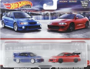 Hot Wheels Premium - Car Culture - 2-Pack -Mitsubishi Lancer