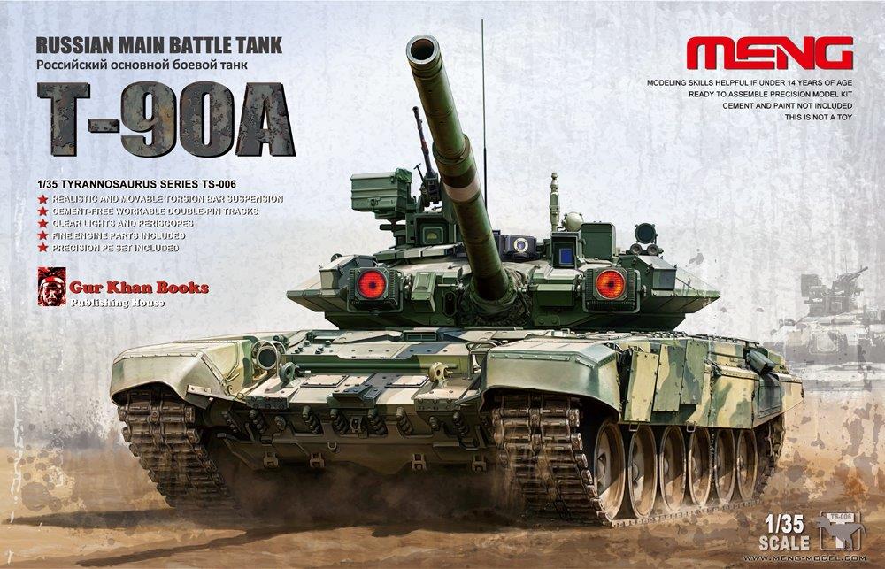 Meng 1/35 Scale Russian Main Battle Tank T-90A Model Kit - Click Image to Close