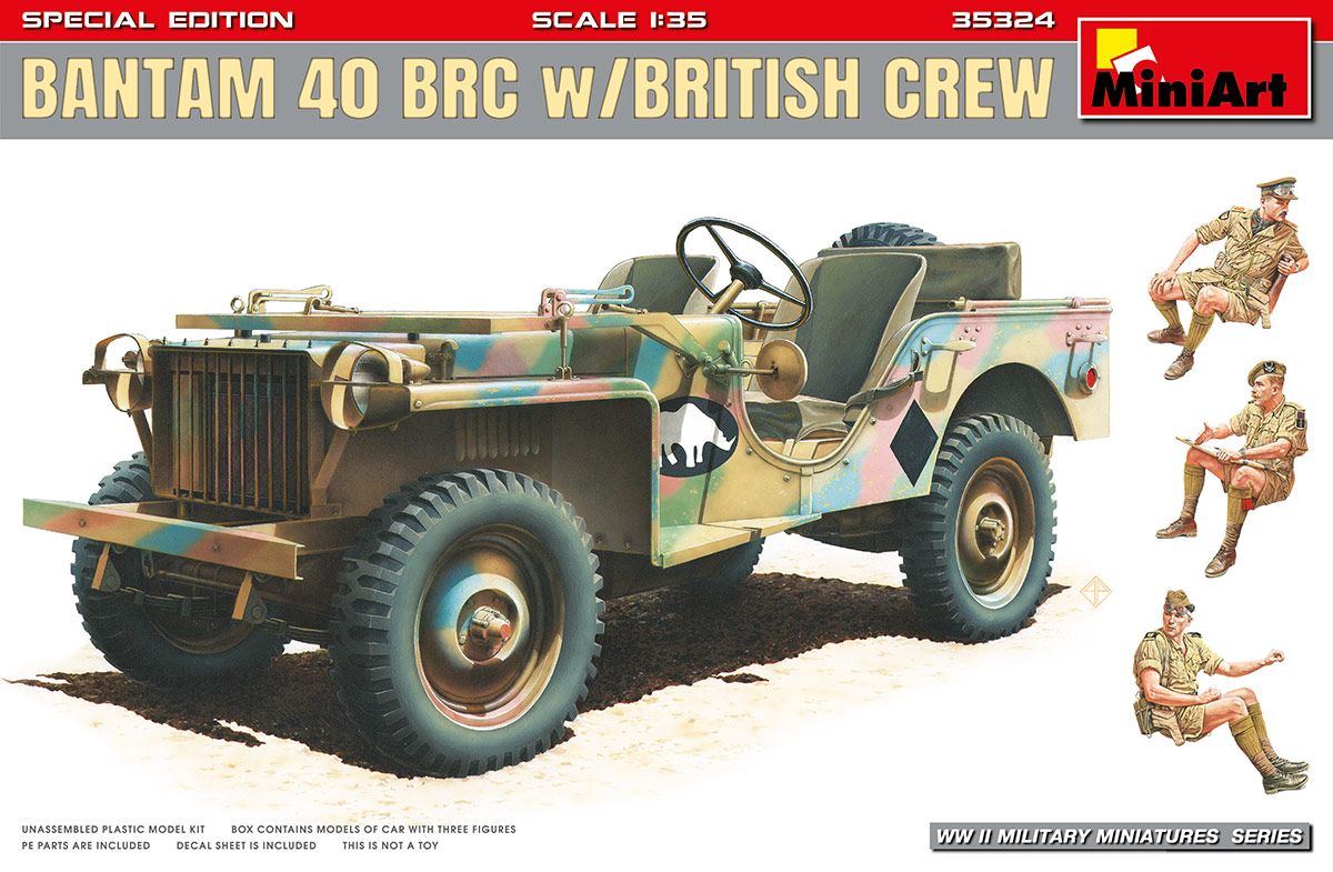 MiniArt 1/35 Scale Bantam 40 BRC w/ British Crew.Special Edition - Click Image to Close