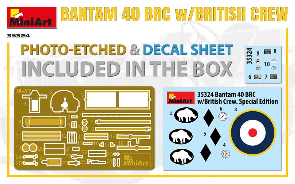 MiniArt 1/35 Scale Bantam 40 BRC w/ British Crew.Special Edition