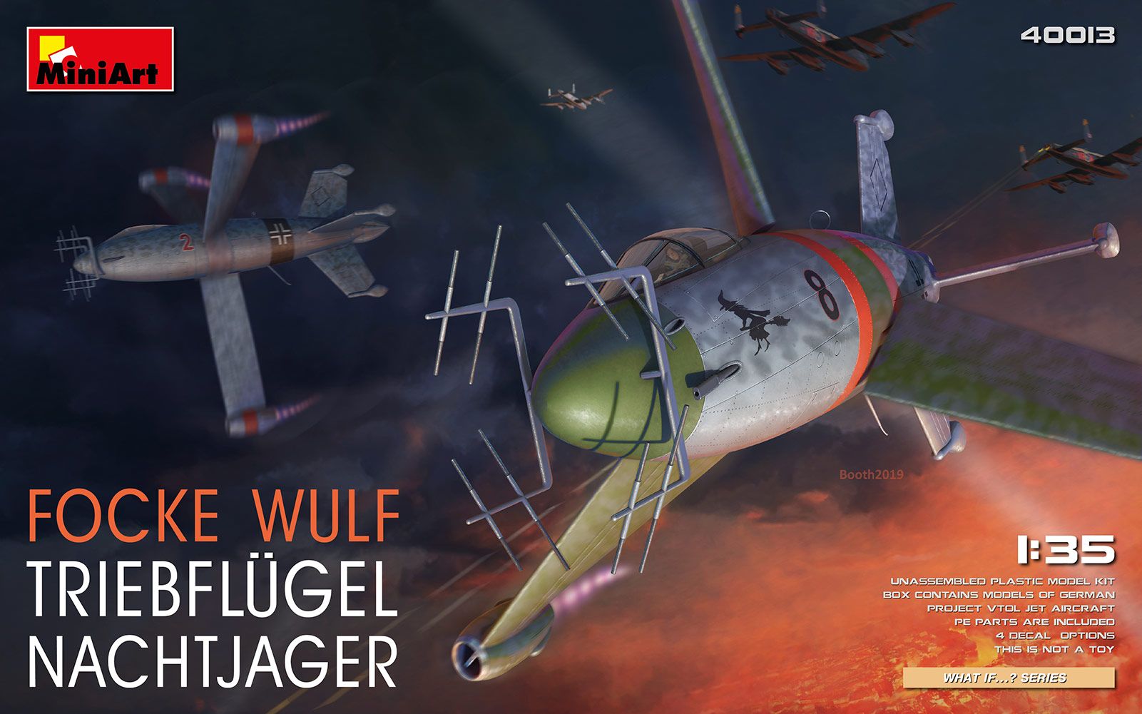 MiniArt 1/35 Scale Focke Wulf Triebflugel Nachtjager Model Kit - Click Image to Close