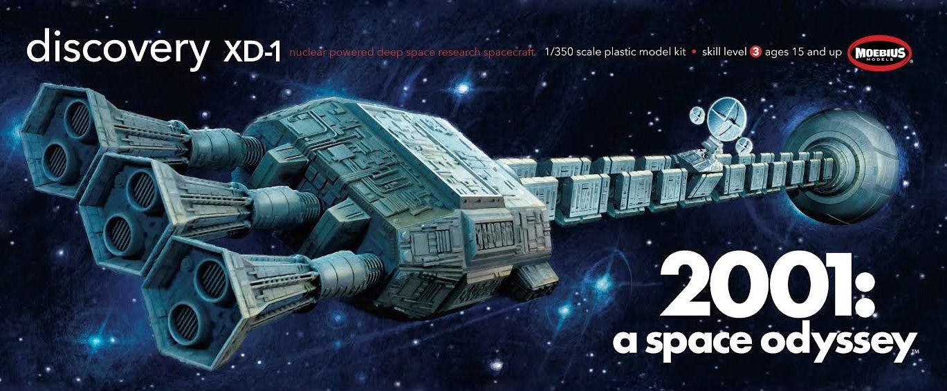 Moebius 1/350 Scale Discovery XD-1 - 2001: A Space Odyssey Model - Click Image to Close