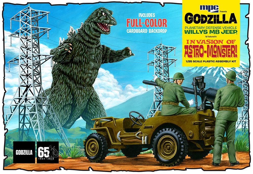 MPC 1/25 Scale Godzilla Army Jeep Model Kit