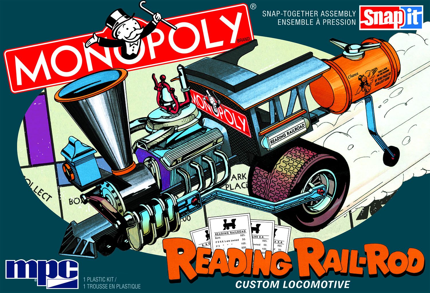 MPC 1/25 Scale Monopoly Reading Rail Rod Custom Locomotive