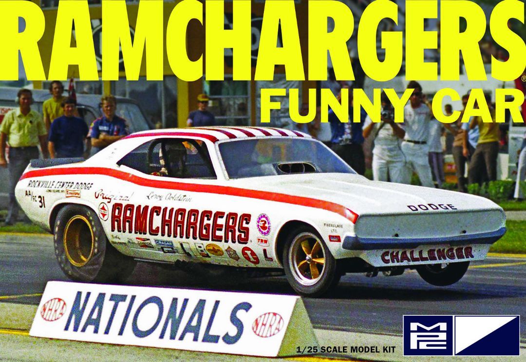 MPC 1/25 Scale Ramchargers Dodge Challenger Funny Car - Click Image to Close