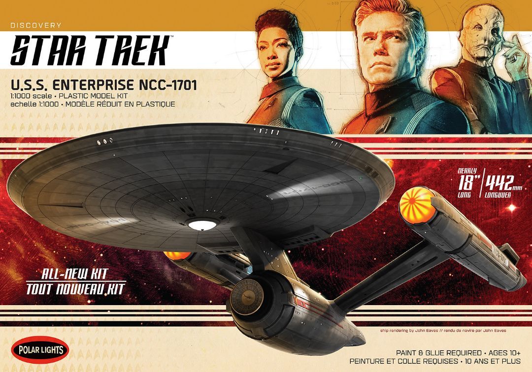 Polar Lights 1/1000 Scale Star Trek Discovery USS Enterprise