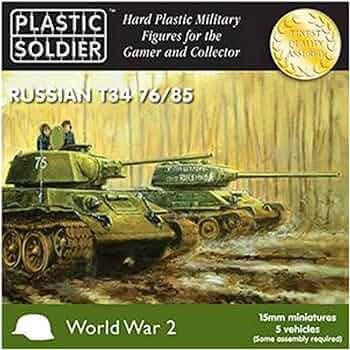 Plastic Soldier Russian T-34-76/85 Tank 15MM (5) Vehicle Kit