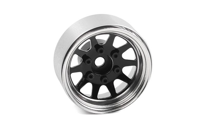 RC4WD 1.55\" OEM 6-Lug Steel Beadlock Wheels (Black/Chrome) (4)