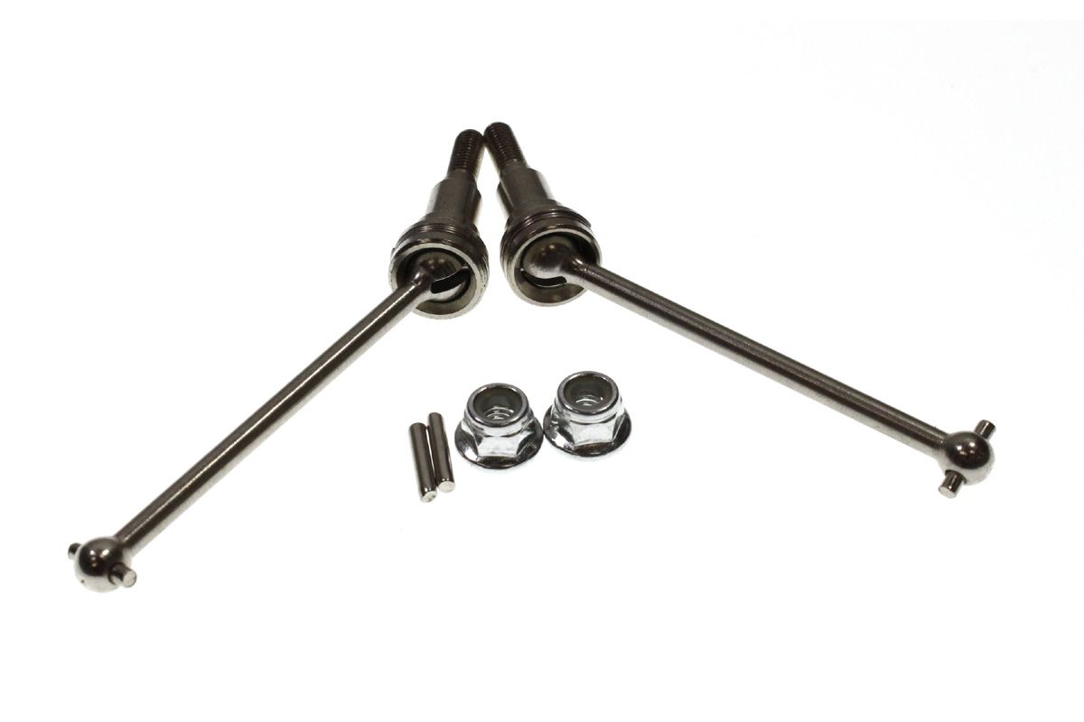 Racer\'s Edge Metal Front CVD Shafts & Pins & M4 Lock Nut