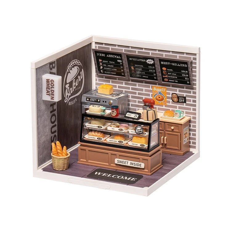 Rolife Super Creator Golden Wheat Bakery Plastic House Kit