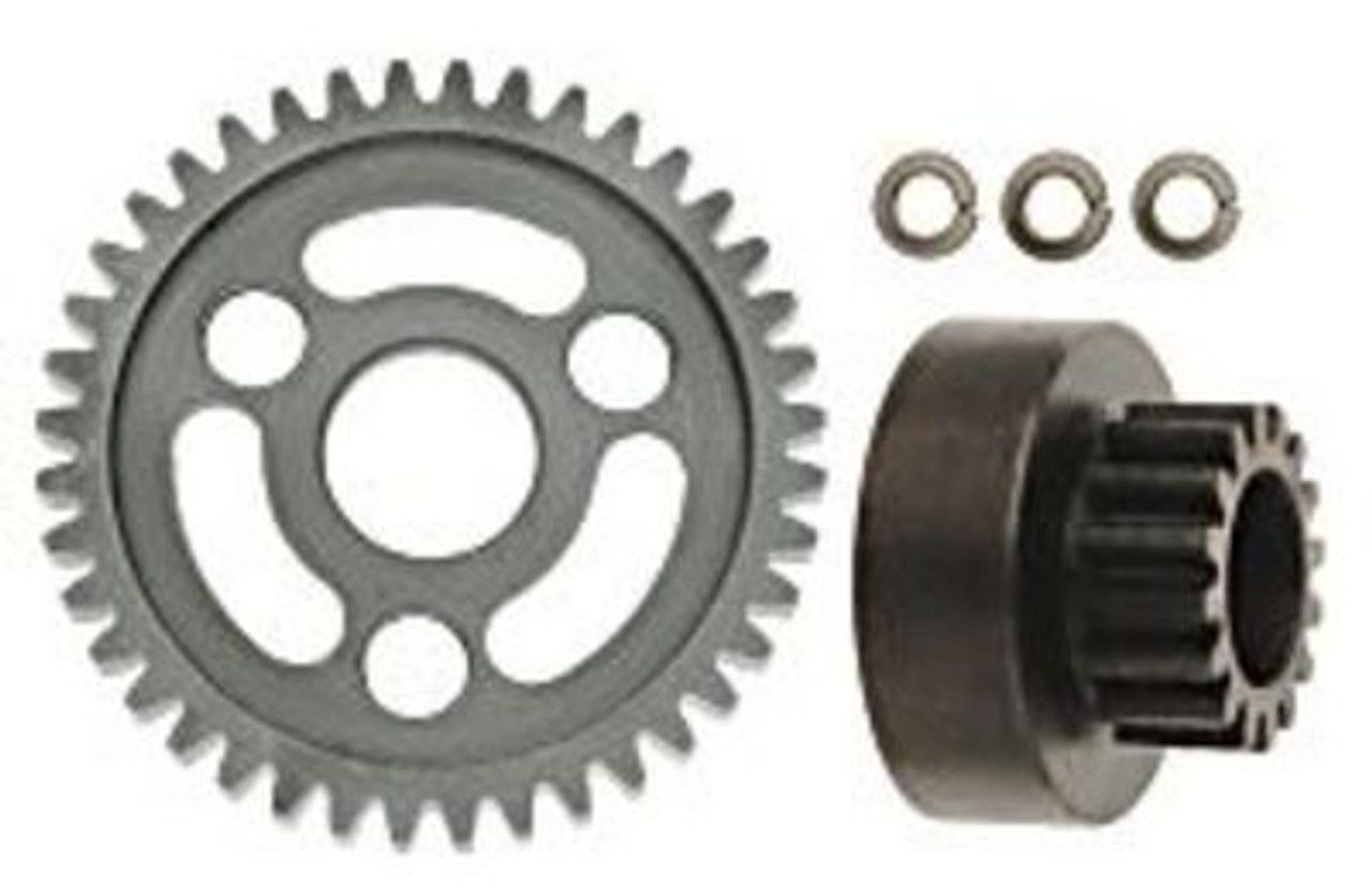 Robinson Racing Extra-hard Steel Combo. 38T Spur and 15T Clutch