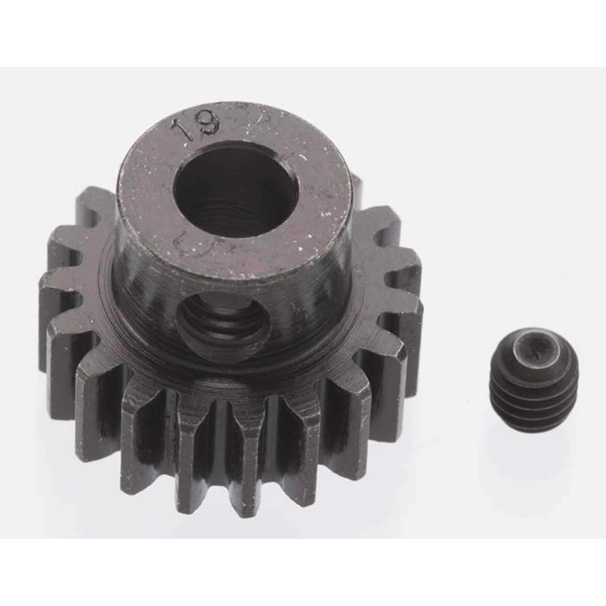 Robinson Racing Extra Hard 32P Blackened Steel Pinion 5mm (19T) - Click Image to Close