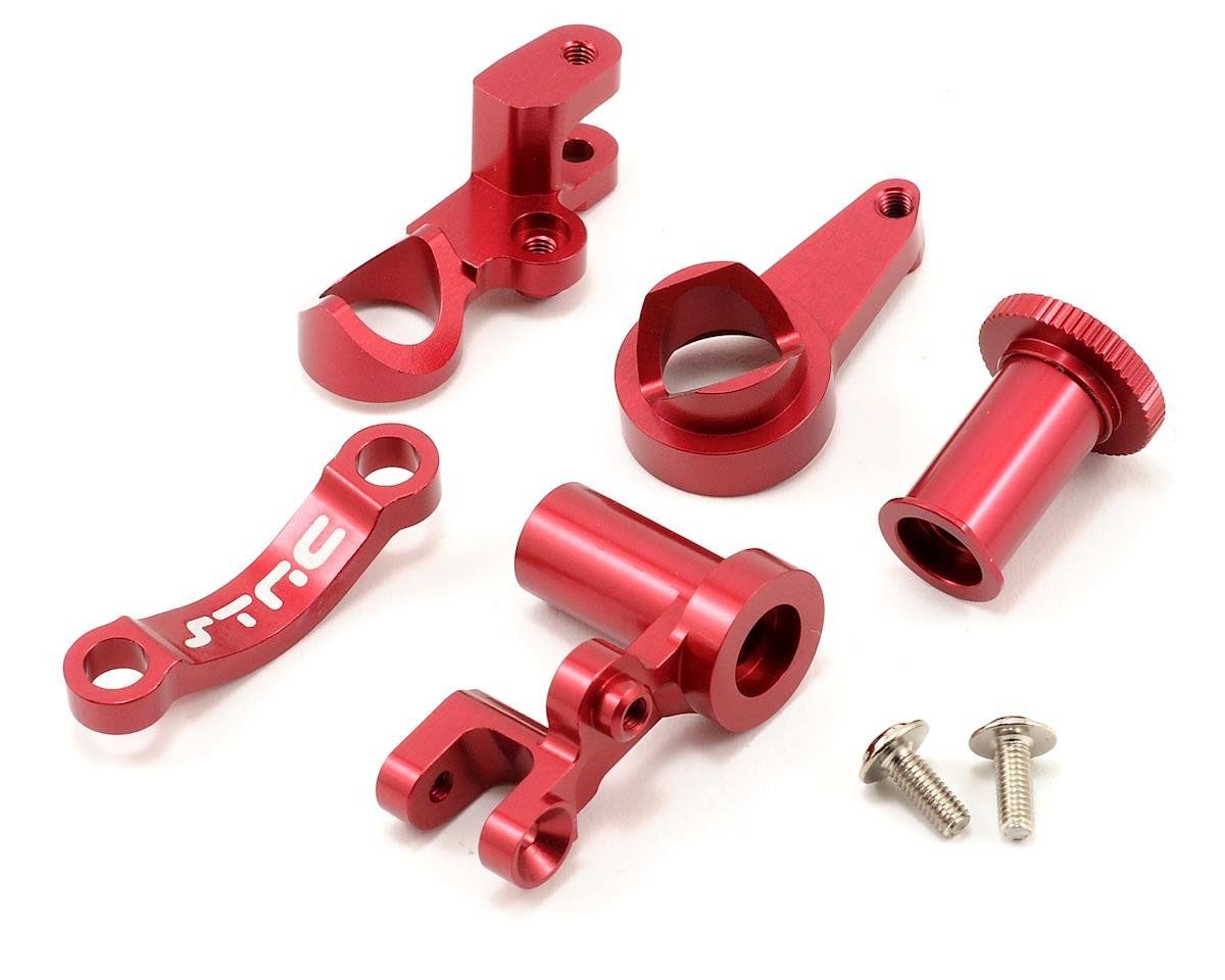 ST Racing Concepts HD Aluminum Steering Bellcrank Set (Red) - Click Image to Close