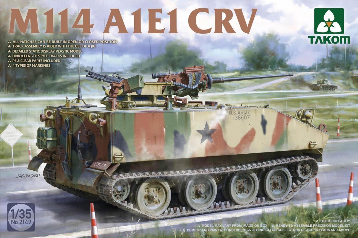 Takom 1/35 Scale M114 A1E1 CRV Model Kit