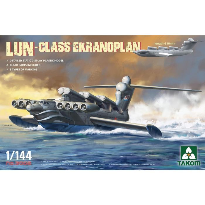 Takom 1/144 Scale Lun-Class Ekranoplan Model Kit
