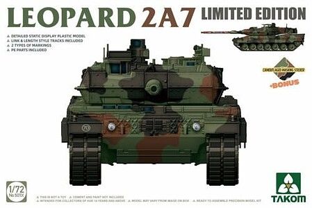 Takom 1/72 Scale Leopard 2A7 Limited Edition Model Kit