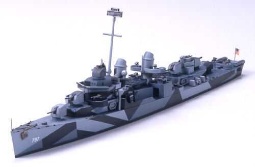 Tamiya 1/700 Scale USS Cushing DD-797 Destroyer Model Kit - Click Image to Close