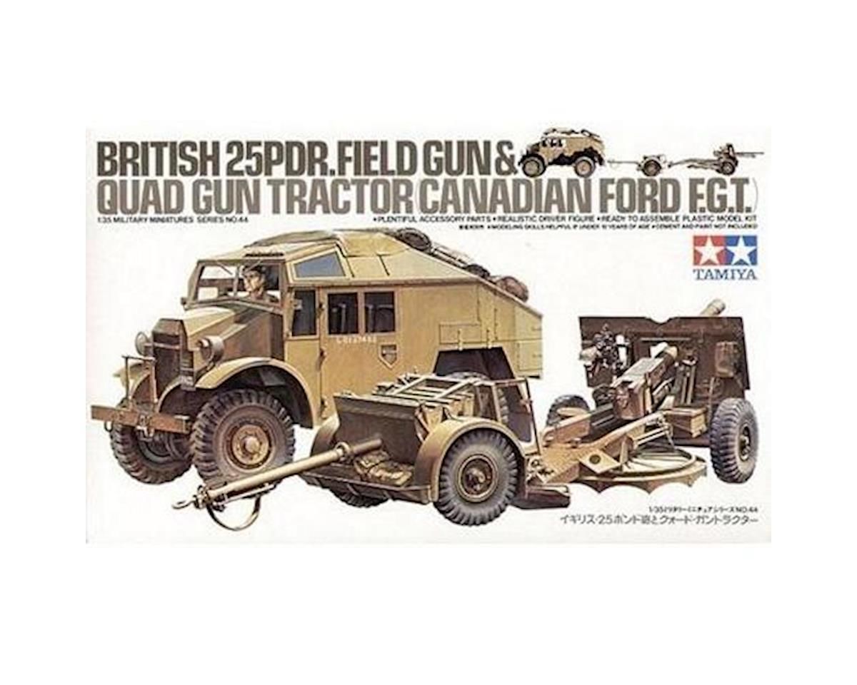 Tamiya 1/35 Scale British 25 PDR Gun/Quad Tractor Model Kit