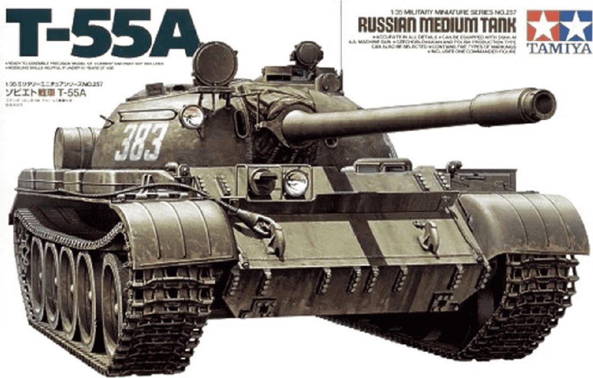 Tamiya 1/35 Scale T-55A Russian Medium Tank Model Kit