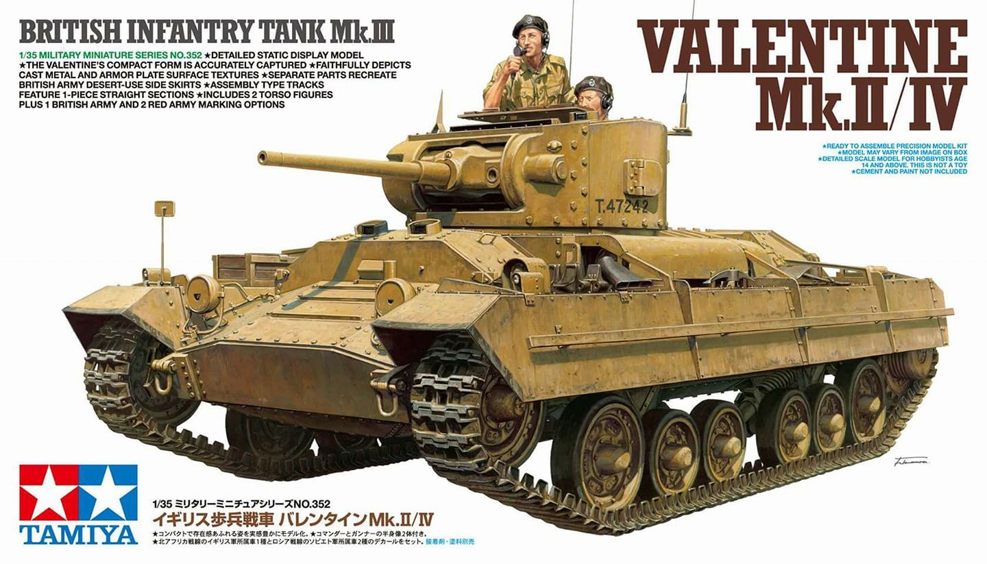 Tamiya 1/35 Valentine MK. II/IV Model Kit - Click Image to Close