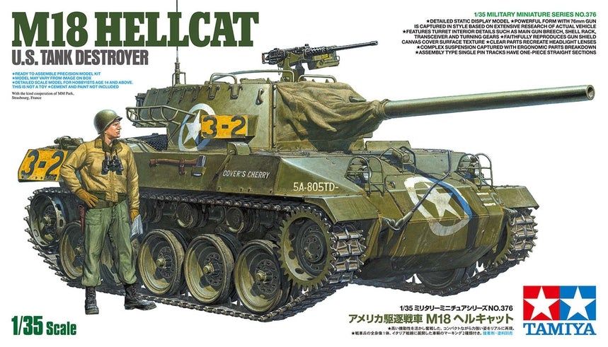 Tamiya 1/35 Scale US Tank Destroyer M18 Hellcat Model Kit
