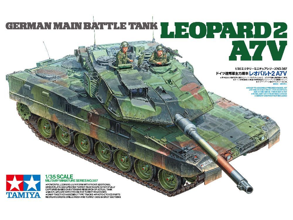 Tamiya 1/35 German Main Battle Tank Leopard 2 A7V Model Kit